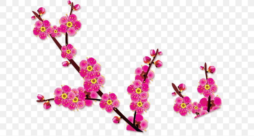Plum Blossom Flower Floral Design, PNG, 621x441px, Plum Blossom, Art, Blossom, Branch, Cherries Download Free