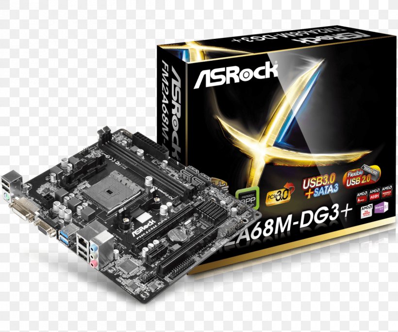 ASRock Motherboard Amd Fm2A68M-Dg3 + A68 + Micro ATX Socket Fm2 100 Gr Socket FM2+ MicroATX, PNG, 1200x1000px, Socket Fm2, Advanced Micro Devices, Asrock, Asrock Asrock Fm2a68mhd, Atx Download Free