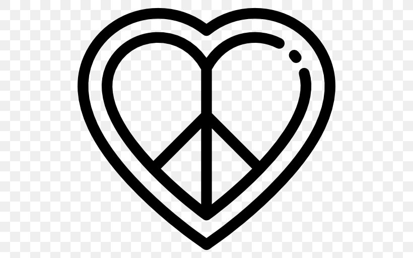 Peace Symbols Love Sign Campaign For Nuclear Disarmament, PNG, 512x512px, Peace Symbols, Area, Black And White, Campaign For Nuclear Disarmament, Heart Download Free