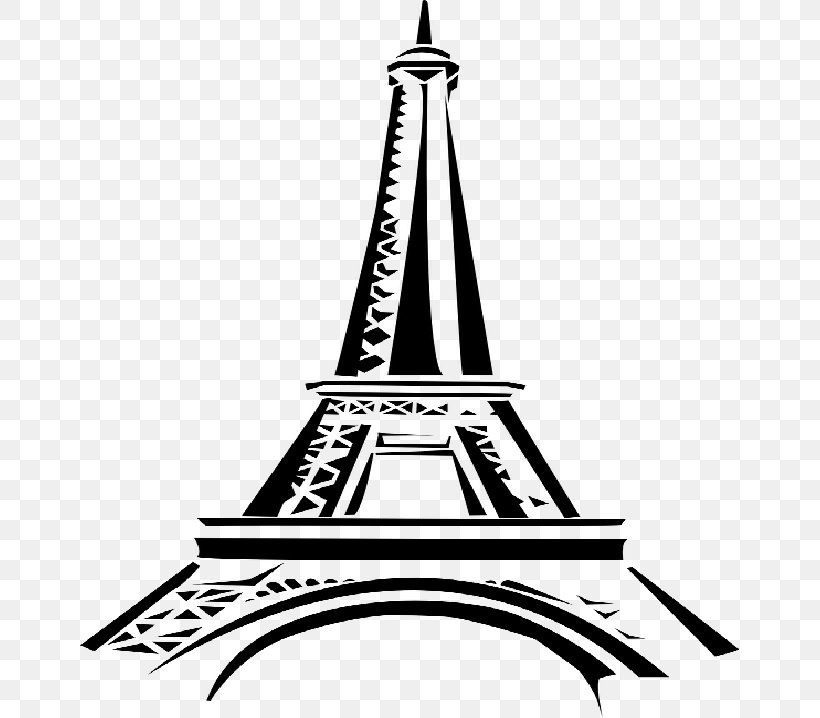 Eiffel Tower Clip Art, PNG, 707x718px, Eiffel Tower, Artwork, Black And White, France, Landmark Download Free
