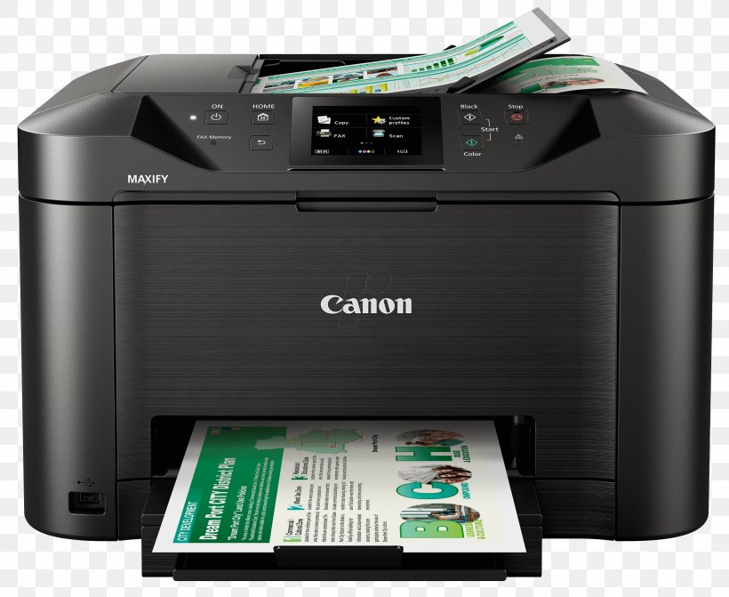 Multi-function Printer Inkjet Printing Canon, PNG, 3000x2457px, Multifunction Printer, Automatic Document Feeder, Canon, Dots Per Inch, Electronic Device Download Free
