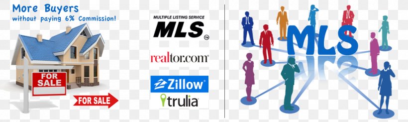 Multiple Listing Service Real Estate Flat-fee MLS Estate Agent Realtor.com, PNG, 1000x300px, Multiple Listing Service, Advertising, Apartment, Blue, Brand Download Free
