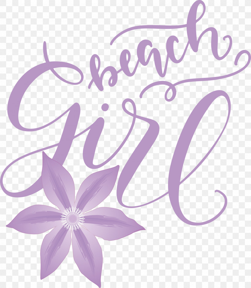 Beach Girl Summer, PNG, 2617x3000px, Beach Girl, Floral Design, Geometry, Lavender, Lilac Download Free