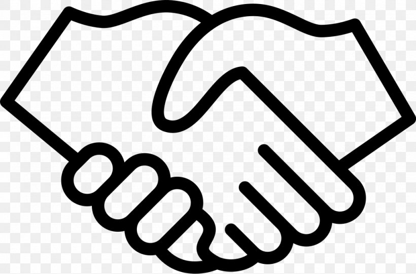 hand shake clip art black and white