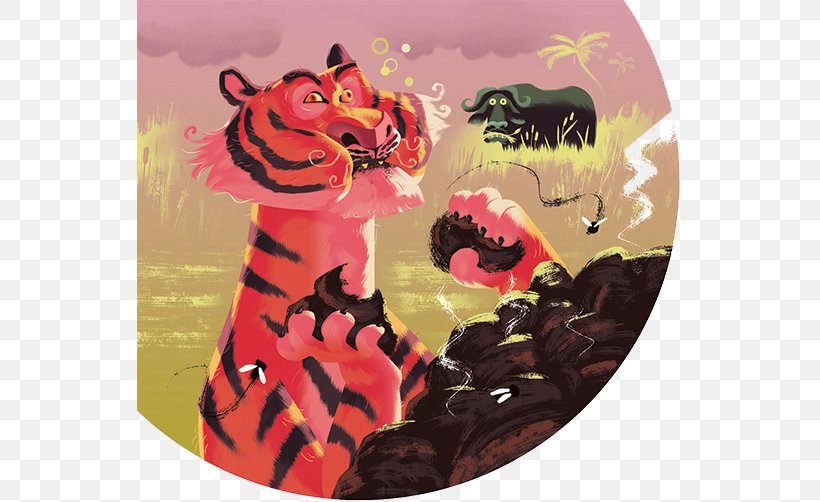 Illustration, PNG, 545x502px, Tiger, Art, Carnivoran, Free Climbing, Illustration Download Free