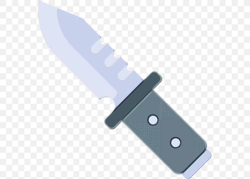 Knife Cold Weapon Blade Hunting Knife Melee Weapon, PNG, 571x586px, Watercolor, Blade, Bowie Knife, Cold Weapon, Hunting Knife Download Free