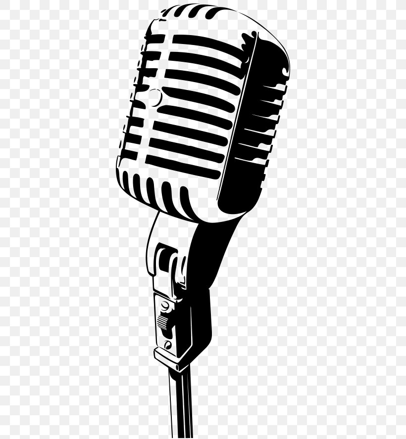 Microphone Comedian Stand-up Comedy Radio, PNG, 370x888px, Microphone, Audio, Audio Equipment, Black And White, Comedian Download Free