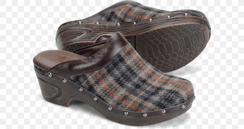 Clog Tartan Slip-on Shoe Coffee, PNG, 600x435px, Clog, Brown, Coffee, Footwear, Leather Download Free