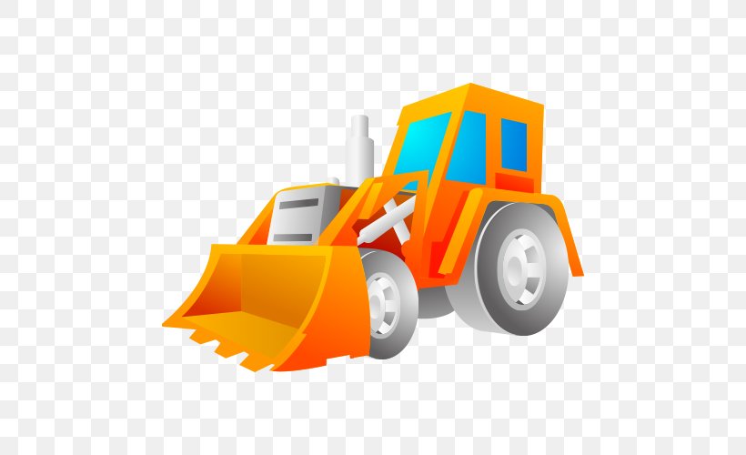 Excavator Car, PNG, 500x500px, Excavator, Automotive Design, Bulldozer, Car, Cartoon Download Free