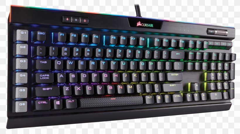 Computer Keyboard Corsair Gaming K95 RGB Platinum Cherry MX Speed Keyboard Corsair K95 RGB PLATINUM Gaming Keypad, PNG, 1800x1009px, Computer Keyboard, Backlight, Computer Component, Corsair Gaming K95, Electronic Device Download Free