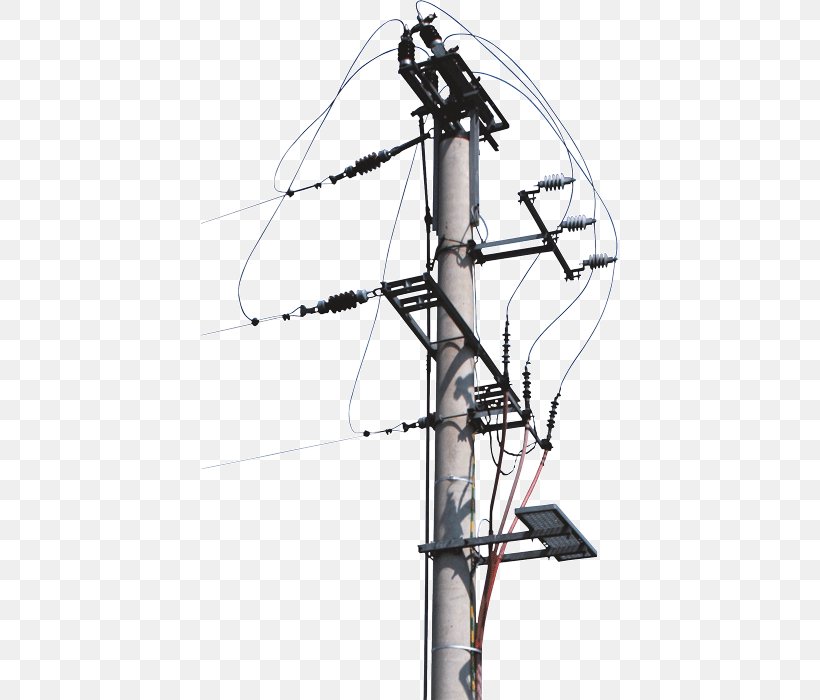 Electricity Overhead Power Line Lightning Arrester Utility Pole Electrical Wires & Cable, PNG, 417x700px, Electricity, Antenna Accessory, Cabina Secondaria, Disconnector, Electrical Cable Download Free