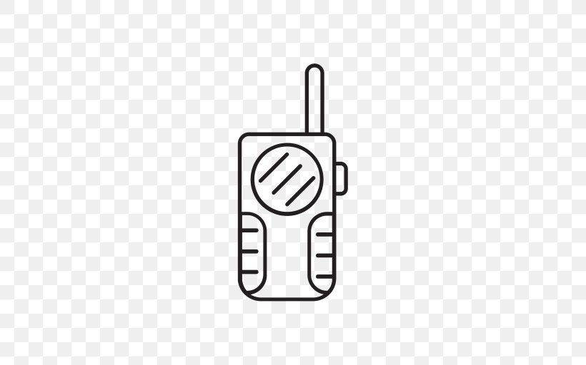 Handheld Two-Way Radios Radio Broadcasting, PNG, 512x512px, Handheld Twoway Radios, Area, Black And White, Communication, Gadget Download Free