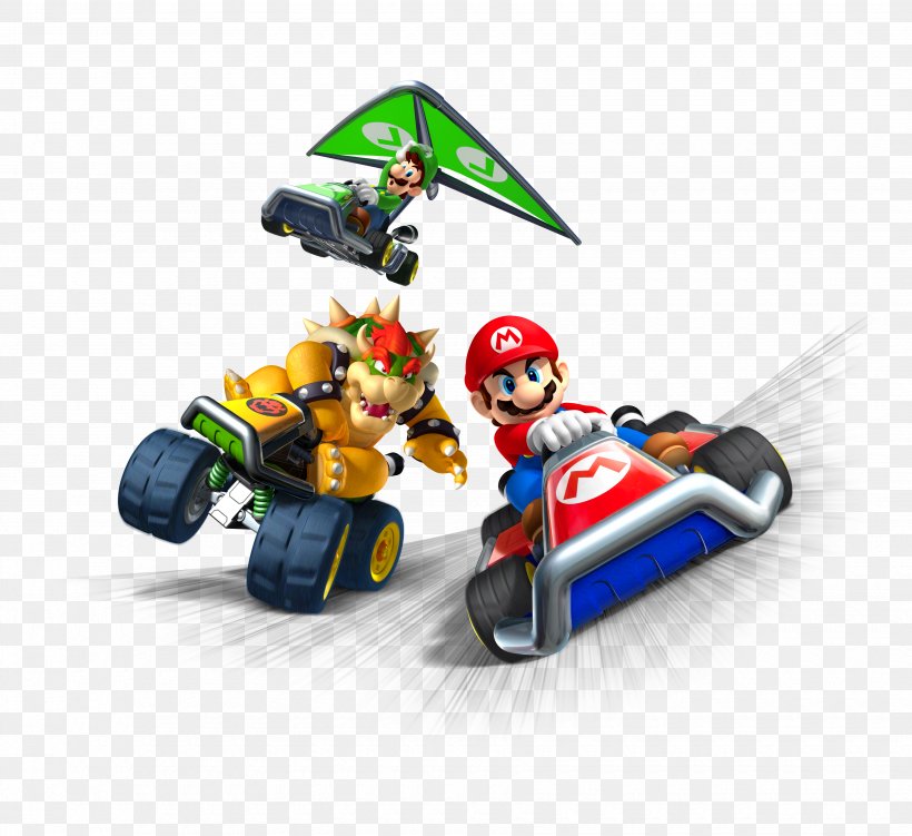 Mario Kart 7 Super Mario Kart Mario Kart Wii Mario Kart: Super Circuit Mario Kart 64, PNG, 3500x3208px, Mario Kart 7, Figurine, Gokart, Mario, Mario Kart Download Free