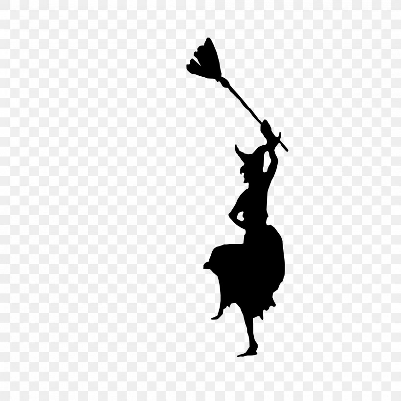 Silhouette Black And White Witchcraft Dance, PNG, 2000x2000px, Silhouette, Black, Black And White, Cartoon, Dance Download Free