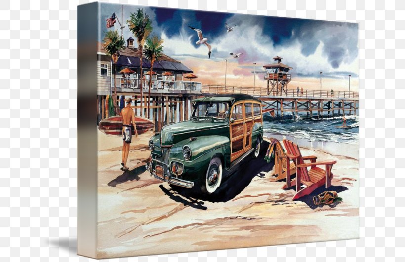 Vintage Car Motor Vehicle Painting Gallery Wrap, PNG, 650x531px, Vintage Car, Advertising, Art, Automotive Design, Canvas Download Free