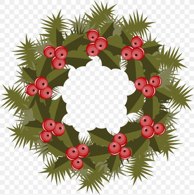 Wreath Christmas Floral Design Berry, PNG, 2346x2357px, Wreath, Berry, Christmas, Christmas Decoration, Christmas Ornament Download Free