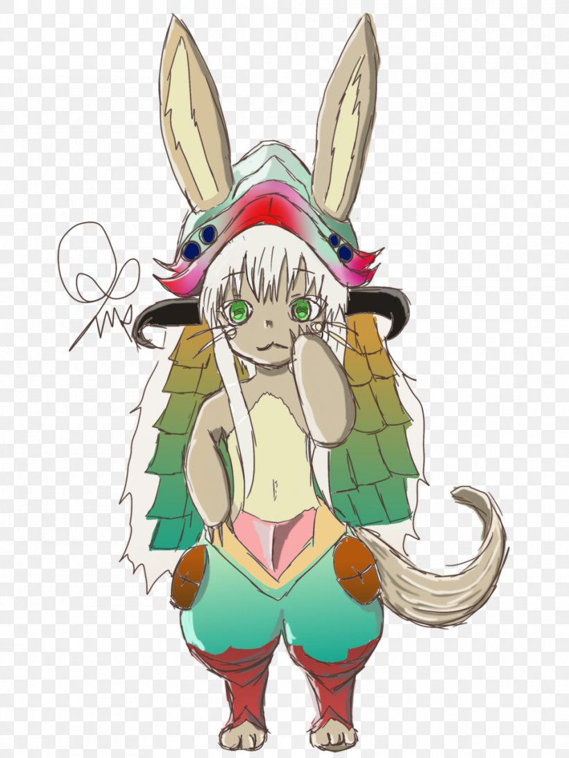 Rabbit Made In Abyss Nanachi Easter Bunny, PNG, 960x1280px, Watercolor, Cartoon, Flower, Frame, Heart Download Free