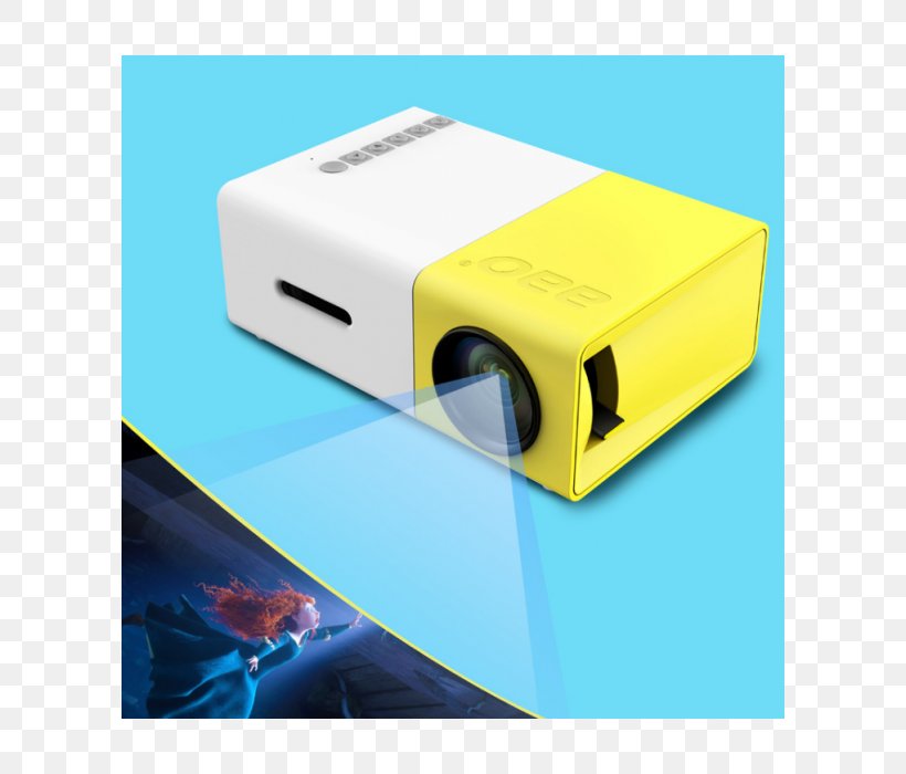 Light Multimedia Projectors Handheld Projector LCD Projector, PNG, 600x700px, Light, Audio Video Interleave, Brookstone Pocket Projector, Electronics Accessory, Handheld Projector Download Free