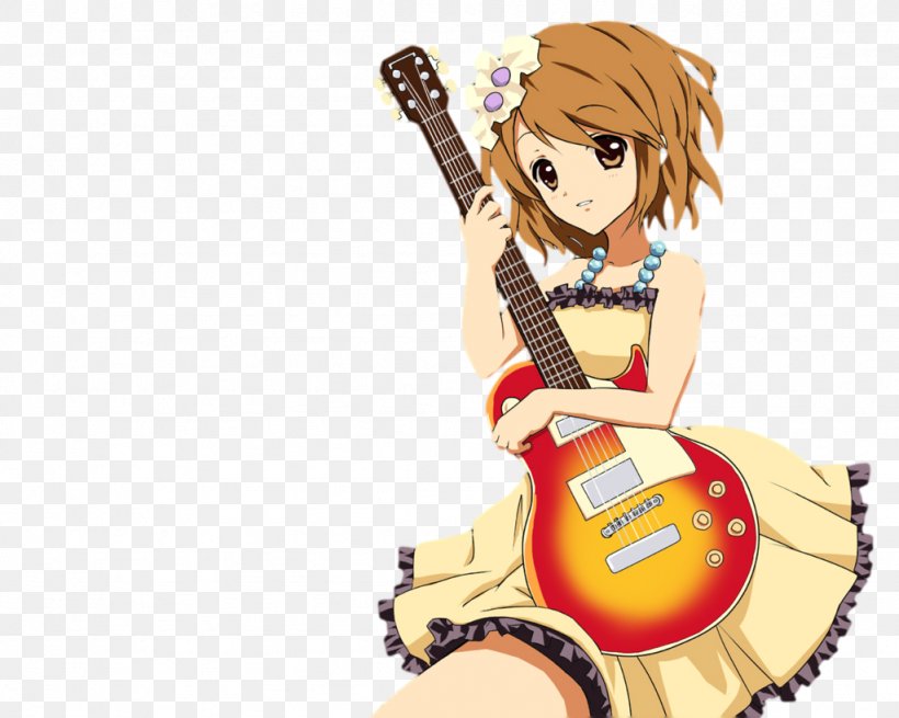 Yui Hirasawa Guitar Mio Akiyama K-On! Sailor Venus, PNG, 1024x819px, Watercolor, Cartoon, Flower, Frame, Heart Download Free
