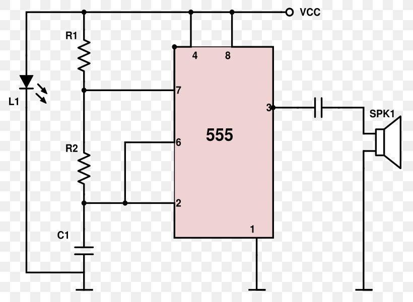 555 Timer IC Mosquito Electronic Circuit Electronics Circuit Diagram, PNG, 800x600px, 555 Timer Ic, Area, Circuit Diagram, Diagram, Drawing Download Free