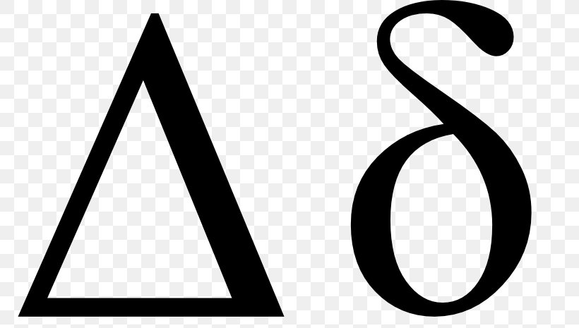 Delta Symbol Letter Greek Alphabet Sign, PNG, 800x465px, Delta, Alpha And Omega, Area, Beta, Black And White Download Free