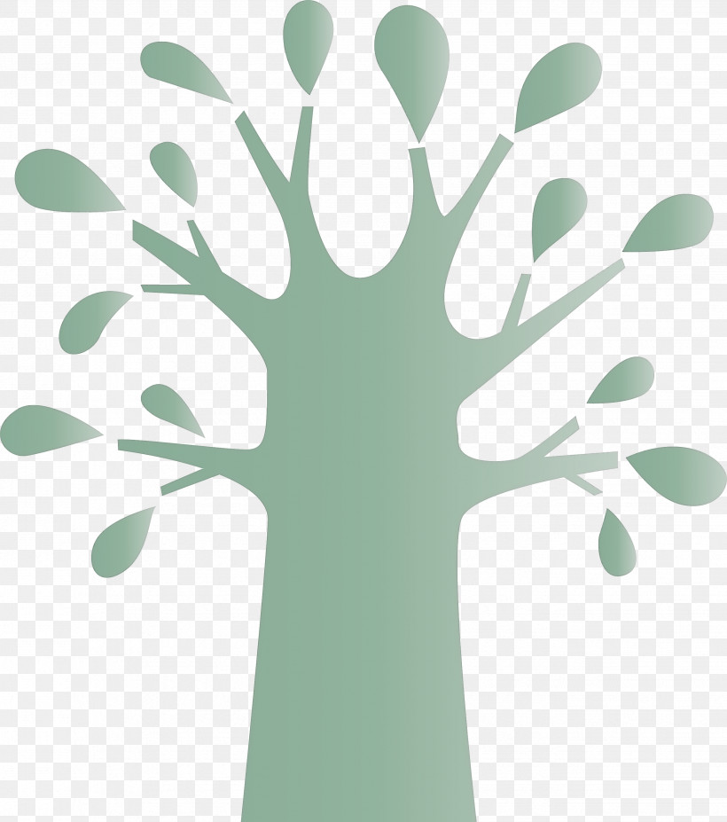 Green Leaf Tree Hand Plant, PNG, 2652x3000px, Abstract Tree, Branch, Cartoon Tree, Finger, Green Download Free