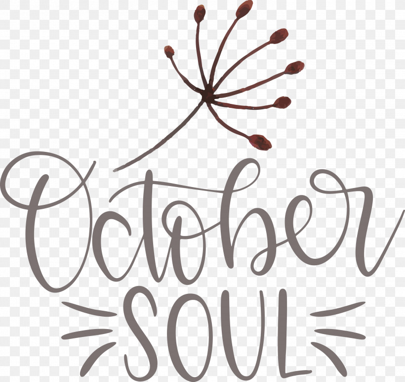 October Soul October, PNG, 3000x2827px, October, Calligraphy, Flower, Geometry, Line Download Free