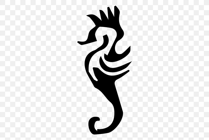 Seahorse Silhouette Character Line Clip Art, PNG, 550x550px, Seahorse, Black And White, Character, Fiction, Fictional Character Download Free