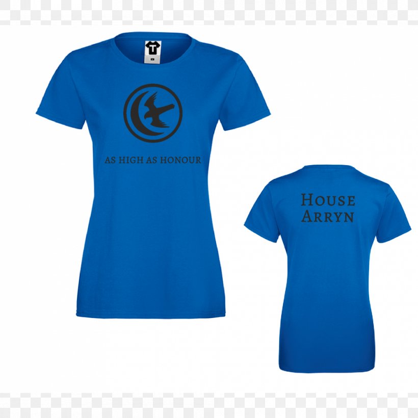 T-shirt House Arryn Tyrion Lannister House Stark House Targaryen, PNG, 1000x1000px, Tshirt, Active Shirt, Blue, Brand, Clothing Download Free