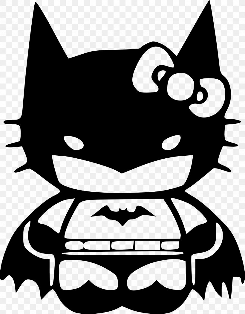 Hello Kitty Batman Batgirl Decal Sticker, PNG, 1655x2126px, Hello Kitty, Art, Artwork, Batgirl, Batman Download Free