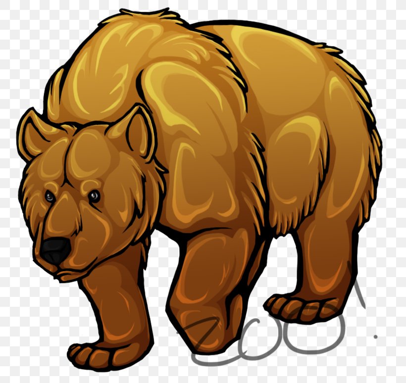 Lion Grizzly Bear Canidae Clip Art, PNG, 800x774px, Watercolor, Cartoon, Flower, Frame, Heart Download Free