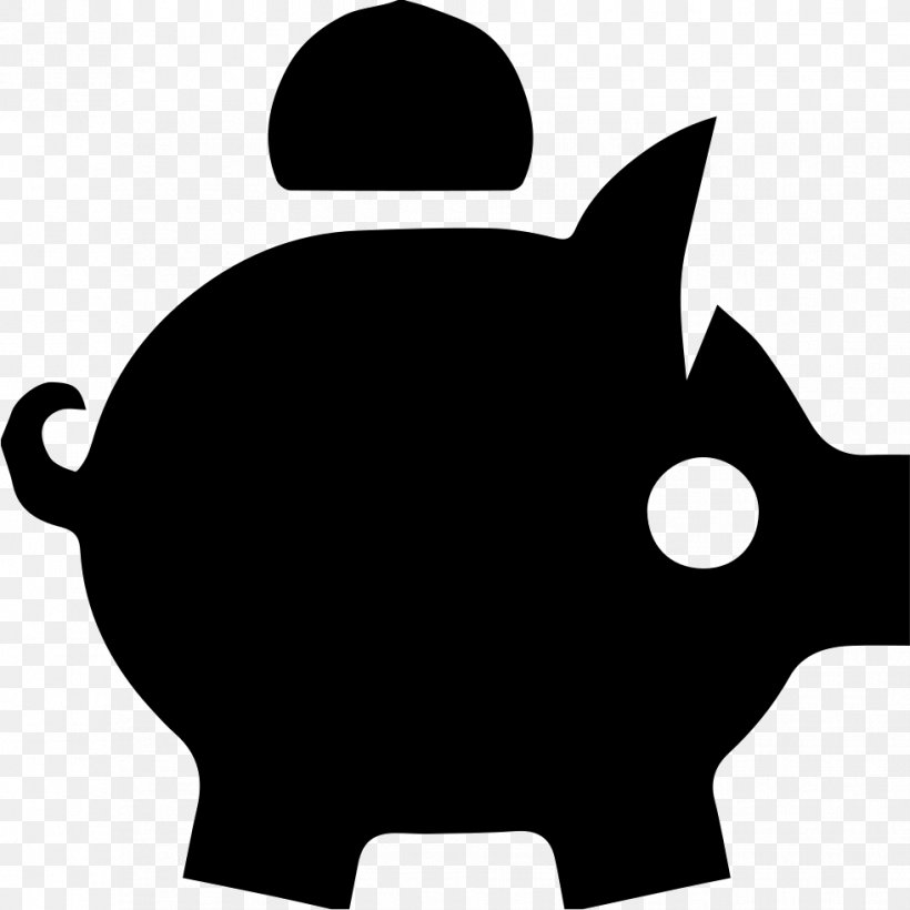 Piggy Bank Clip Art, PNG, 981x981px, Piggy Bank, Bank, Blackandwhite, Money, Safe Download Free
