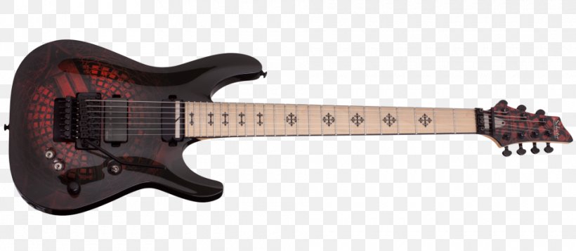 Electric Guitar Seven-string Guitar Schecter Guitar Research Musical Instruments, PNG, 960x419px, Electric Guitar, Acoustic Electric Guitar, Electronic Musical Instrument, Floyd Rose, Guitar Download Free