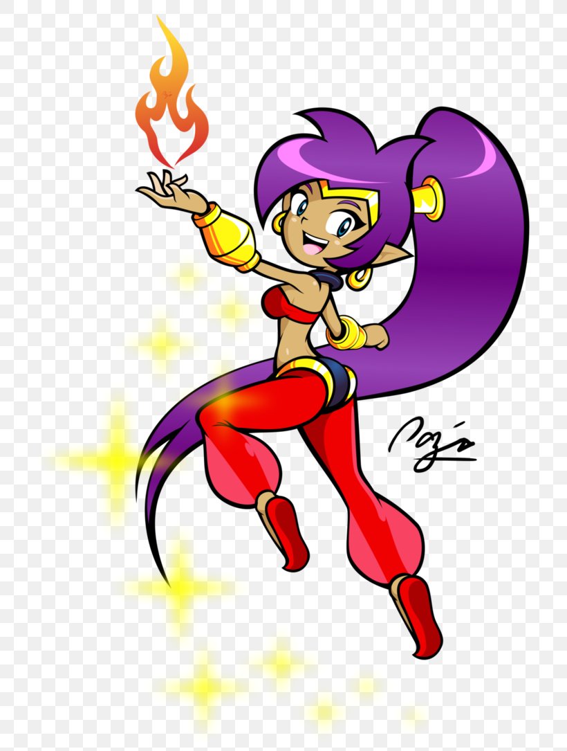 Shantae: Half-Genie Hero Art Video Game Drawing, PNG, 737x1085px, Watercolor, Cartoon, Flower, Frame, Heart Download Free