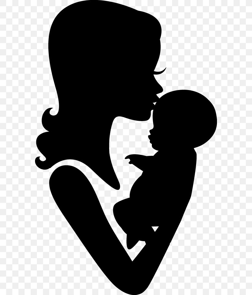 Silhouette Drawing Stencil Mother, PNG, 592x960px, Silhouette, Art, Black And White, Drawing, Father Download Free