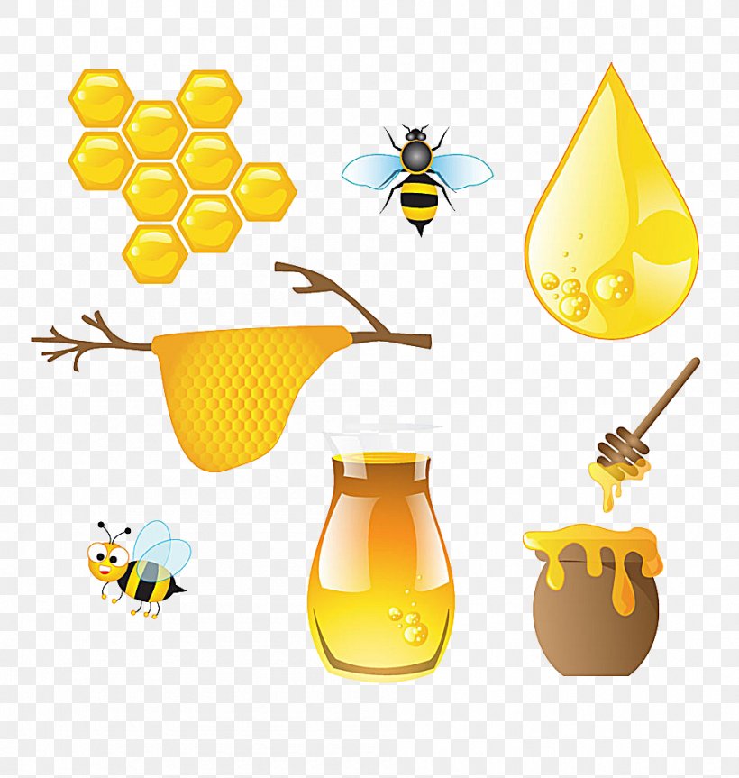 Honey Bee Honey Bee Royalty-free, PNG, 950x1000px, Bee, Beehive, Drawing, Food, Fruit Download Free