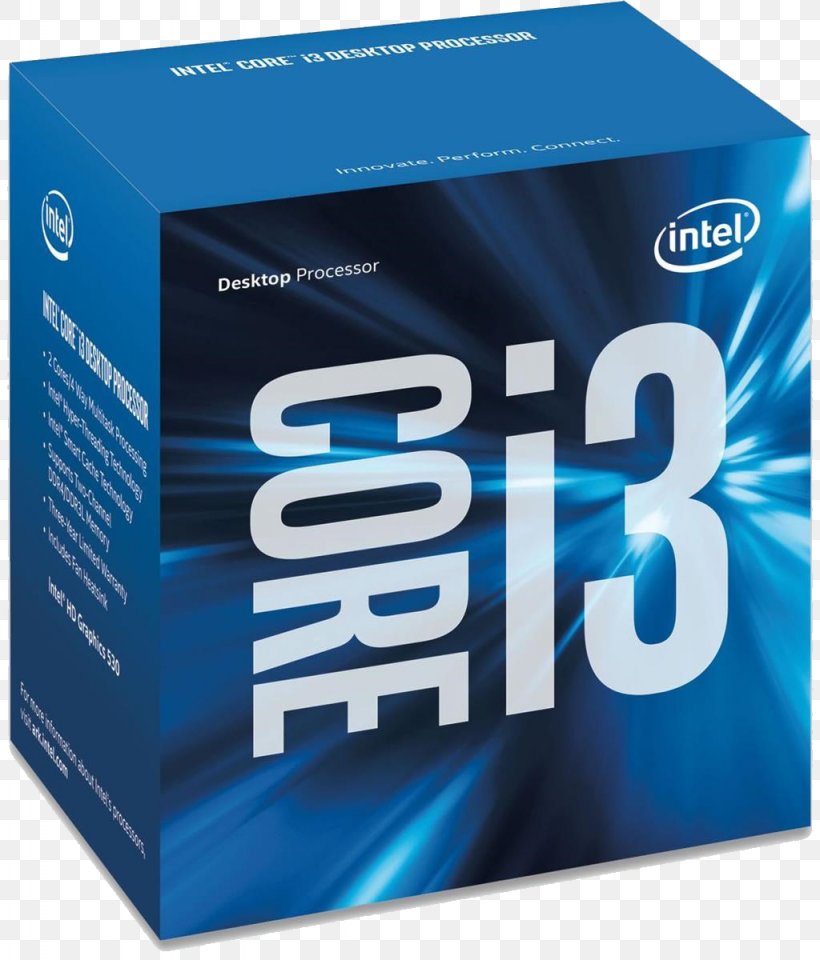 Intel Core I3-6100 LGA 1151, PNG, 1024x1200px, Intel, Brand, Central Processing Unit, Cpu Socket, Electric Blue Download Free