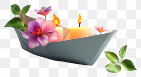 Kartik Purnima Boat - Candle Boat With Flowers Decoration PNG