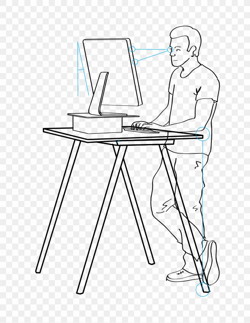 Standing Desk Sit-stand Desk Sitting, PNG, 1000x1294px, Standing Desk, Area, Arm, Artwork, Asento Download Free