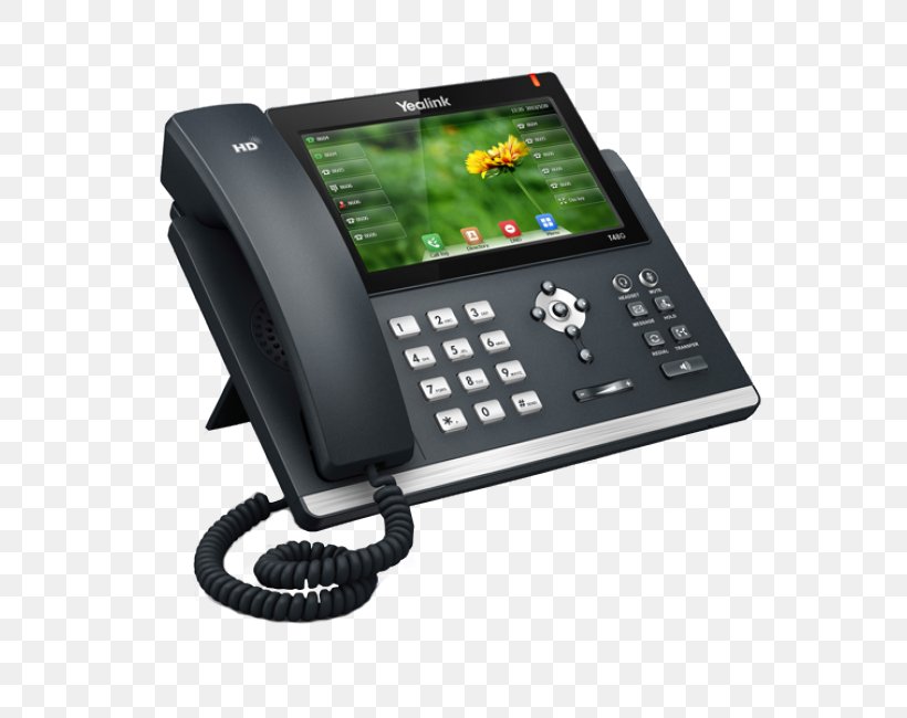 VoIP Phone Yealink SIP-T48G Session Initiation Protocol Voice Over IP Telephone, PNG, 650x650px, Voip Phone, Communication, Corded Phone, Electronic Device, Electronics Download Free