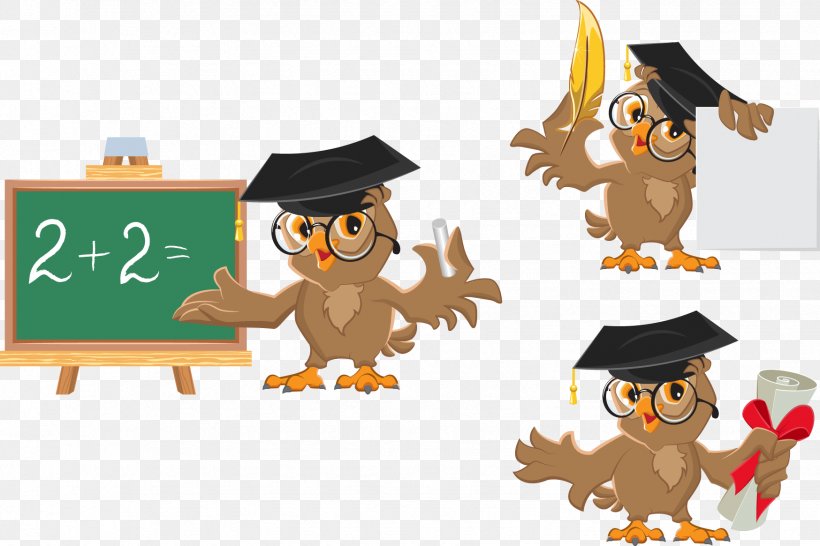 Owl Teacher Mathematics Clip Art, PNG, 1748x1165px, Owl, Beak, Bird, Bird Of Prey, Cartoon Download Free