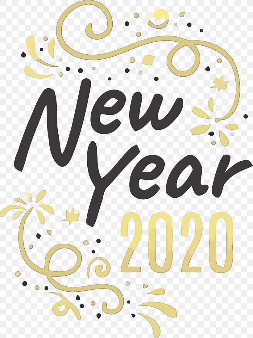 Text Font Calligraphy, PNG, 2259x3016px, 2020, Happy New Year 2020, Calligraphy, New Years 2020, Paint Download Free