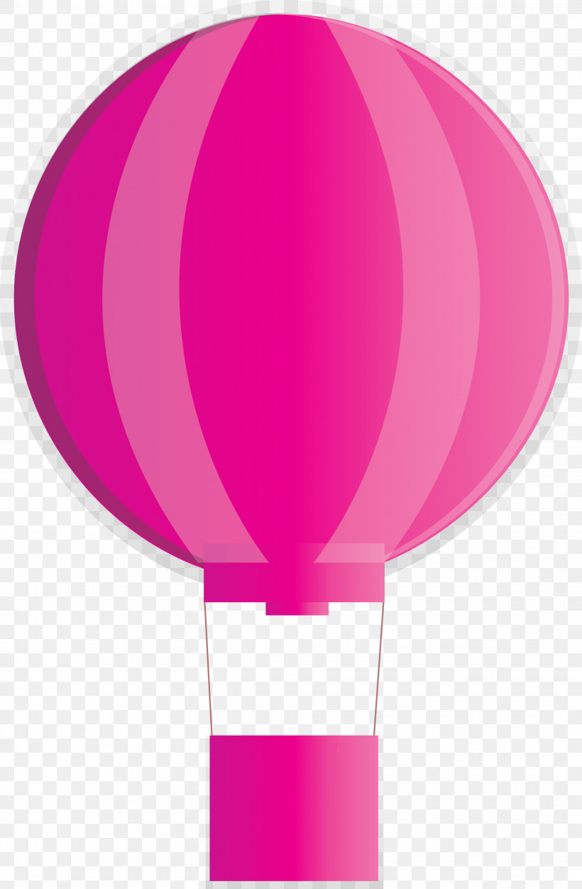 Hot Air Balloon Floating, PNG, 1964x3000px, Hot Air Balloon, Balloon, Floating, Magenta, Material Property Download Free