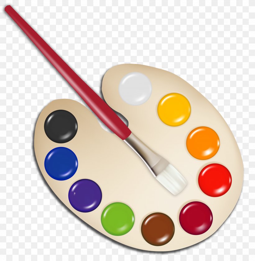 Palette Paintbrush Clip Art, PNG, 4032x4132px, Palette, Art, Brush, Cutlery, House Painter And Decorator Download Free