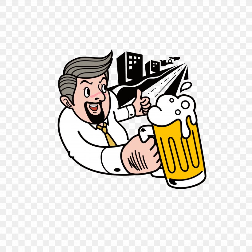 Beer Drinking Cartoon Illustration, PNG, 5000x5000px, Beer, Alcoholic Beverage, Area, Art, Brand Download Free