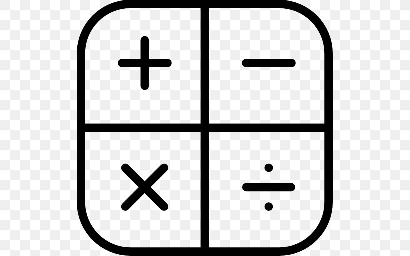 Calculator Calculation, PNG, 512x512px, Calculator, Area, Black And White, Calculation, Flat Design Download Free