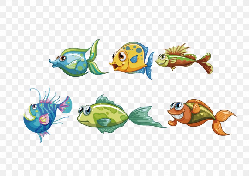 Fish Euclidean Vector Cartoon, PNG, 1500x1062px, Fish, Animal, Animation, Area, Art Download Free