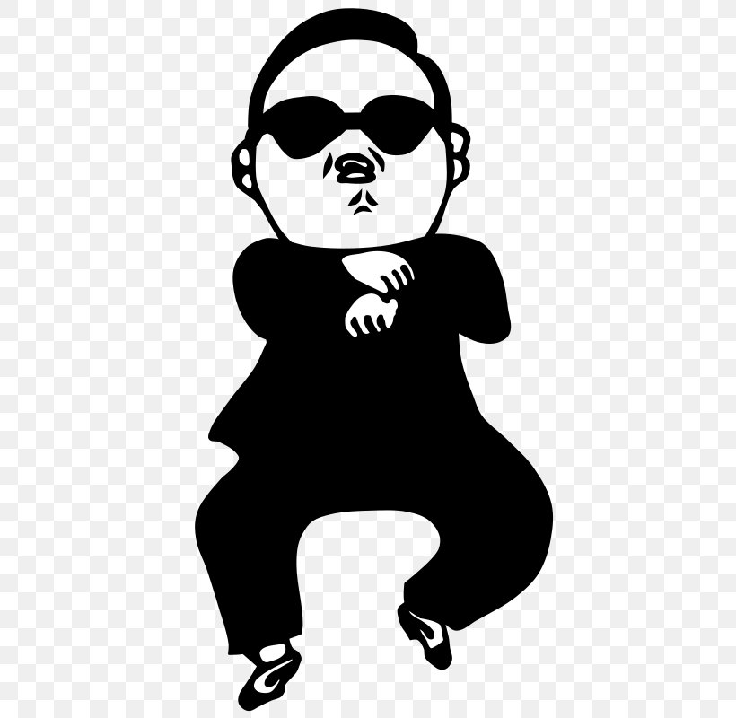 Gangnam Style YouTube Fashion Clip Art, PNG, 500x800px, Gangnam Style, Art, Artwork, Black, Black And White Download Free