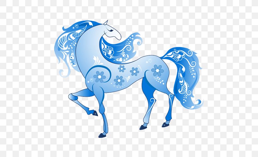 Horse Royalty-free, PNG, 500x500px, Horse, Art, Black And White, Blue, Cobalt Blue Download Free