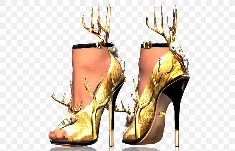 Reindeer High-heeled Shoe Sandal, PNG, 559x525px, Reindeer, Antler, Deer, Footwear, High Heeled Footwear Download Free